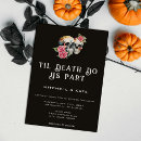 Search for til death do us part wedding invitations Black and white