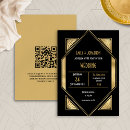 Search for art deco wedding invitations Black and gold