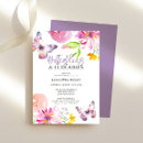 Search for purple butterfly invitations Girl