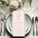 Search for blush pink wedding menus Vintage