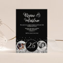 Search for silver wedding anniversary invitations Glitter