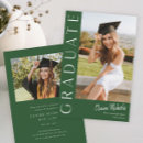 Search for green graduation invitations Simple