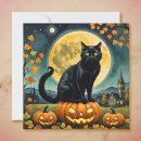 Search for moon glow invitations Black cat