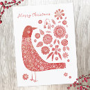 Search for folk art christmas cards Bird