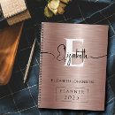 Search for rose gold planners Brushed metal