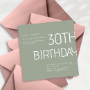 Search for green 30th birthday invitations Unique