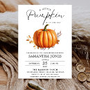 Search for pumpkin baby shower invitations Floral