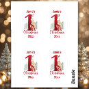 Search for one number stickers Red