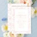 Search for pink flower birthday invitations Butterfly