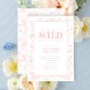 Search for blush pink floral birthday invitations Butterfly