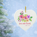 Search for bible verses heart shaped ceramic ornaments God