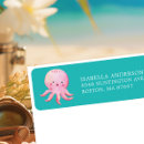 Search for pink nautical baby shower return address labels Under the sea