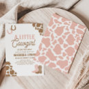 Search for pink and brown baby shower invitations Wild west