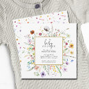 Search for wildflowers baby shower invitations Watercolor floral