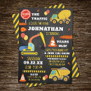 Search for construction 2nd birthday invitations Digger