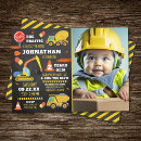 Search for construction 2nd birthday invitations Cement mixer