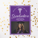 Search for purple and white graduation invitations Class of 2024