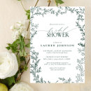 Search for emerald green bridal shower invitations Botanical