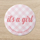 Recherche de vichy badges Baby shower