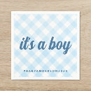 Search for blue tartan napkins It's a boy
