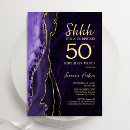Search for purple 50th birthday invitations Gold