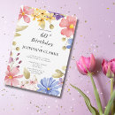 Search for classic 60th birthday invitations Floral