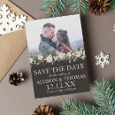 Search for floral holiday wedding save the dates Winter