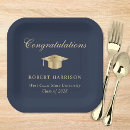 Search for blue and gold graduation plates Simple
