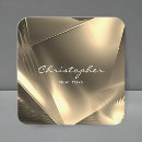 Search for rounded corners business cards Chic gold metallic foil
