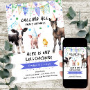 Search for horse 1st birthday invitations Farm animals