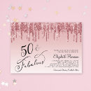 Search for rose gold 50th birthday invitations Glamourous