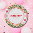 Search for strawberry paper plates Red