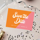 Search for pink and orange wedding save the dates Groovy