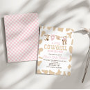 Search for cow print baby shower invitations Wild west