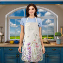 Search for purple floral aprons Script