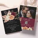 Search for burgundy black wedding invitations Rustic