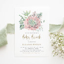 Recherche de cactus baby shower fille invitations Aquarelle