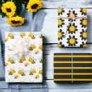 Search for bumble bees wrapping paper Bee pattern