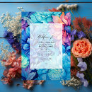 Search for blue and coral wedding invitations Floral