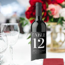 Search for wedding table numbers bottle labels Black and white