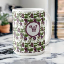 Recherche de vigne de fleur tasses Monogramme