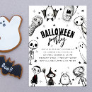 Search for black and white halloween invitations Modern