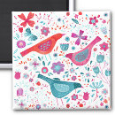 Search for white floral pattern magnets Watercolor