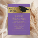 Search for black purple graduation invitations Elegant