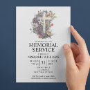 Search for christian cross funeral invitations Elegant