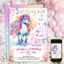 Search for rainbow fairy birthday invitations Floral