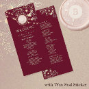 Recherche de burgundy wedding programs Moderne