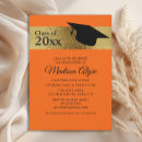 Search for black and orange graduation invitations Elegant