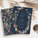 Search for blue orange white wedding invitations Whimsical wildflowers