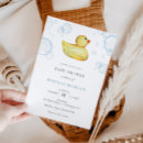 Search for rubber duck baby shower invitations Splish splash